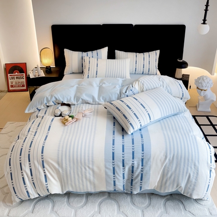 91家纺网 家纺一手货源 找家纺 2025新款立体提花人字纹四件套 简爱-粉