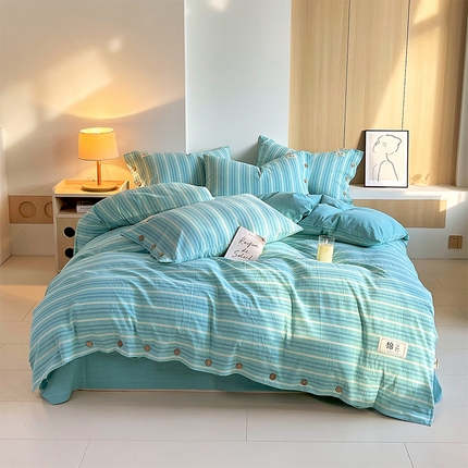 91家纺网 家纺一手货源 找家纺 （总）2025新款全棉自由棉色织系列-四件套