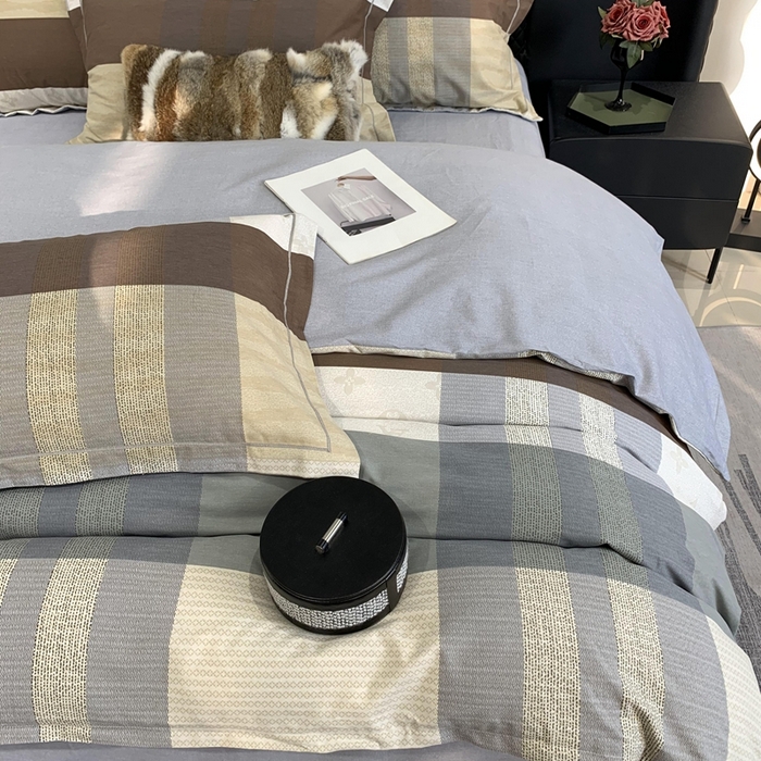 91家纺网 家纺一手货源 找家纺 莱豫家纺 2025新款全棉生态磨毛加厚全棉四件套 布鲁克林