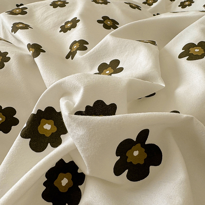 91家纺网 家纺一手货源 找家纺 美梦家纺 2025新款法式赫本风水洗棉床盖四件套系列 赫本风·栗南薇