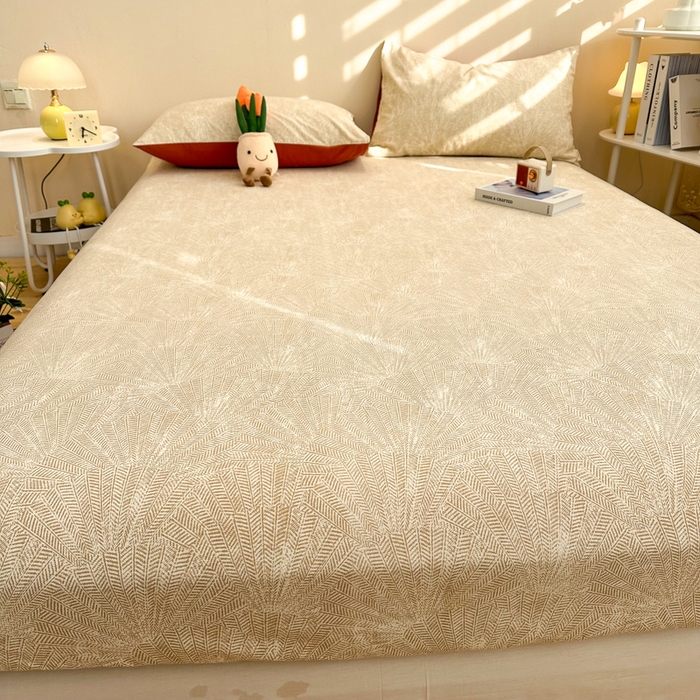 91家纺网 家纺一手货源 找家纺 简宜家居（朝初家纺） 2025新款A版纯棉全棉磨毛单床笠 瑞彩