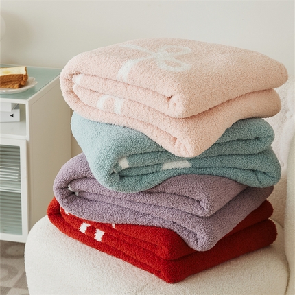 （总）暖绵绵家纺 2025新款半边绒系列盖毯披肩毯毯子-代芙（最低零售价:161元）