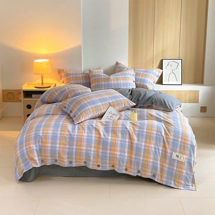 91家纺网 家纺一手货源 找家纺 （总）2025新款全棉自由棉色织系列-四件套