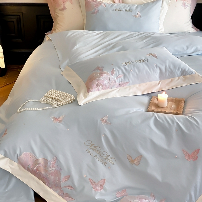 91家纺网 家纺一手货源 找家纺 （总）2025新款100支全棉四件套-绮梦风格二