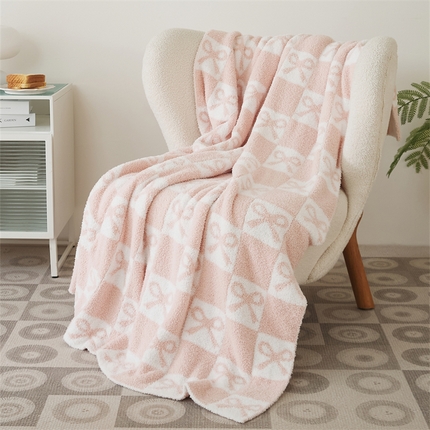 暖绵绵家纺 2025新款半边绒系列盖毯披肩毯毯子-卓斯（ 最低零售价：161元） 卓斯-粉色