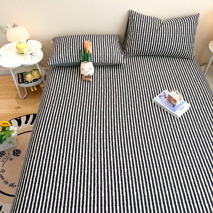 91家纺网 家纺一手货源 找家纺 简宜家居（朝初家纺） 2025新款A版纯棉全棉磨毛单床单 墨羽逸风