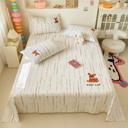 91家纺网 家纺一手货源 找家纺 （总）2025新款老粗布烫画老粗布印花系列单床单