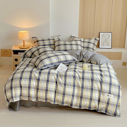 91家纺网 家纺一手货源 找家纺 （总）2025新款全棉自由棉色织系列-四件套