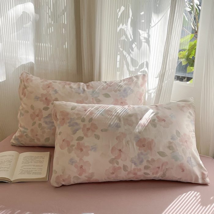 91家纺网 家纺一手货源 找家纺 玉海棠家纺 2025新款针织双层纱四件套 初夏