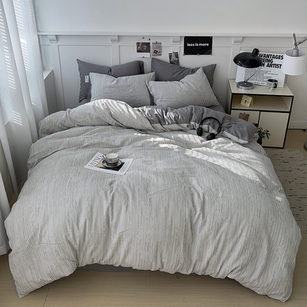 91家纺网 家纺一手货源 找家纺 2025新款立体提花人字纹四件套-绅士风格一 绅士-咖