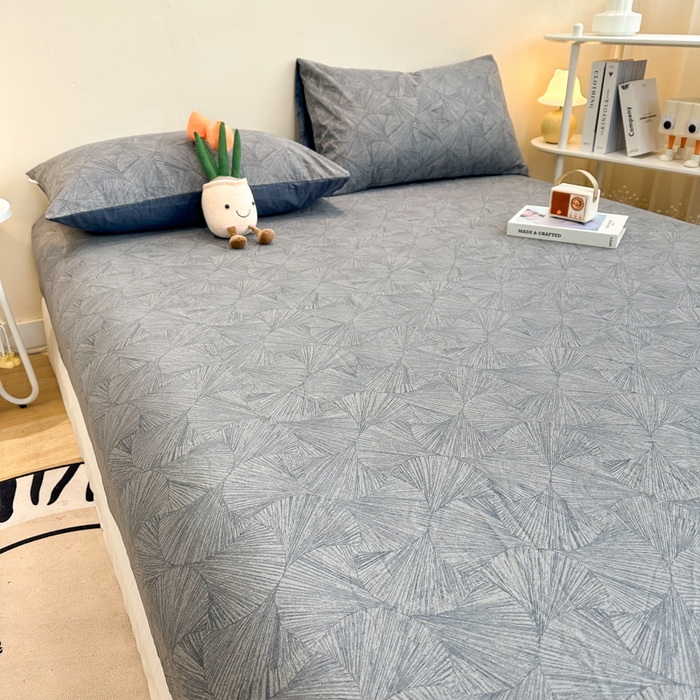 91家纺网 家纺一手货源 找家纺 简宜家居（朝初家纺） 2025新款A版纯棉全棉磨毛单床笠 云影风华