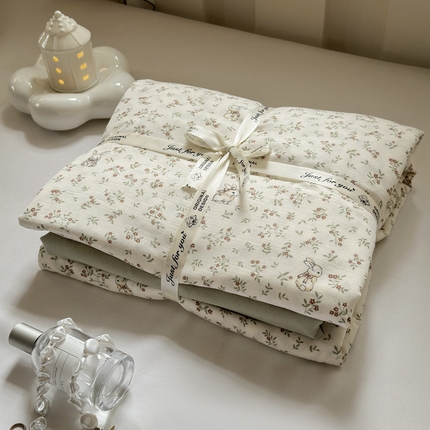 91家纺网 家纺一手货源 找家纺 （总）玉海棠家纺 2025新款针织双层纱四件套