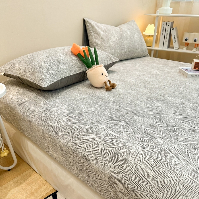 91家纺网 家纺一手货源 找家纺 简宜家居（朝初家纺） 2025新款A版纯棉全棉磨毛单床笠 灵犀