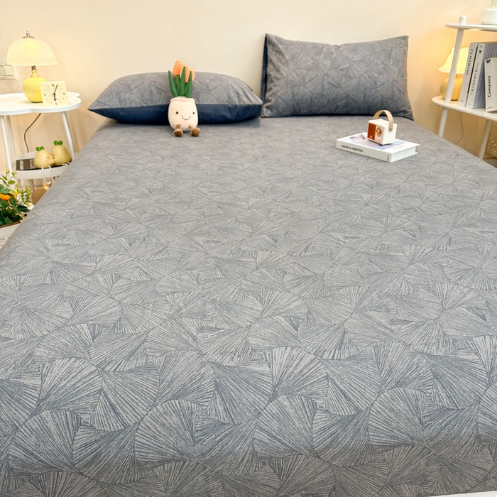 91家纺网 家纺一手货源 找家纺 简宜家居（朝初家纺） 2025新款A版纯棉全棉磨毛单床笠 云影风华