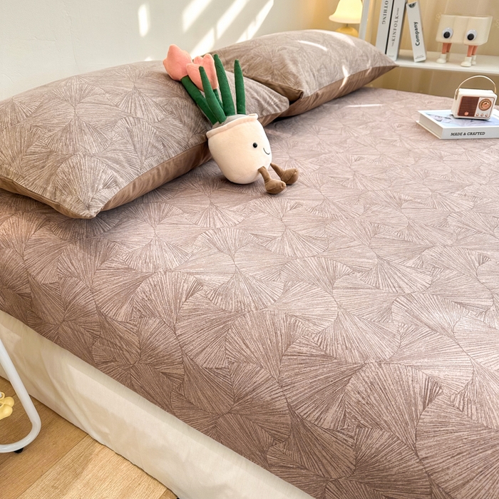 91家纺网 家纺一手货源 找家纺 简宜家居（朝初家纺） 2025新款A版纯棉全棉磨毛单床笠 幽梦一品