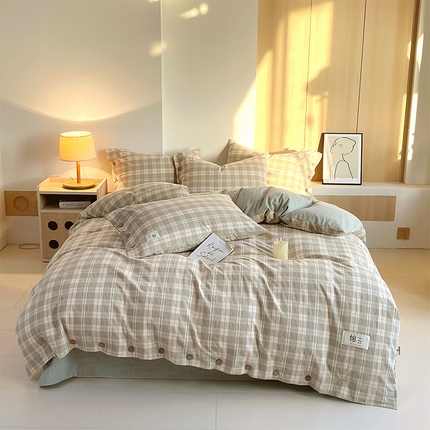 91家纺网 家纺一手货源 找家纺 （总）2025新款全棉自由棉色织系列-四件套