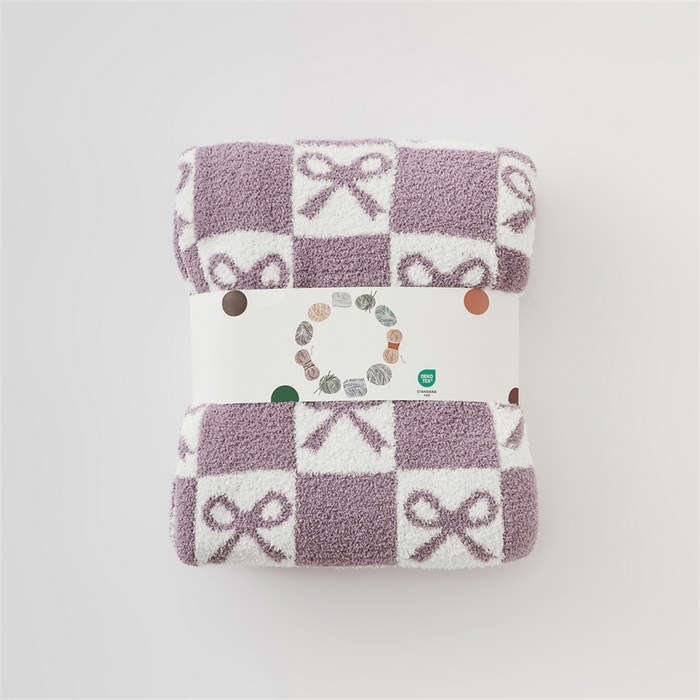 91家纺网 家纺一手货源 找家纺 暖绵绵家纺 2025新款半边绒系列盖毯披肩毯毯子-卓斯（ 最低零售价：161元） 卓斯-紫色