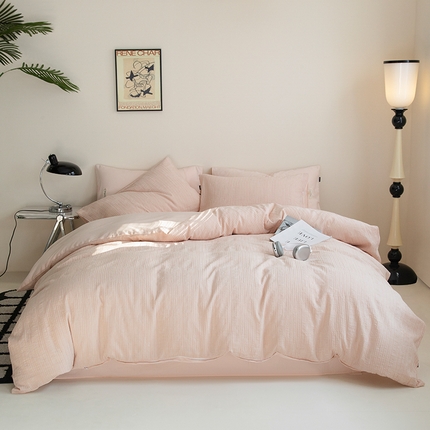 91家纺网 家纺一手货源 找家纺 2025新款立体提花人字纹四件套-绅士风格二绅士-黑