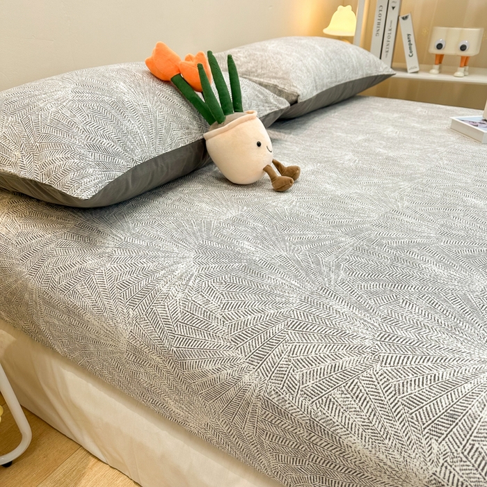 91家纺网 家纺一手货源 找家纺 简宜家居（朝初家纺） 2025新款A版纯棉全棉磨毛单床笠 灵犀