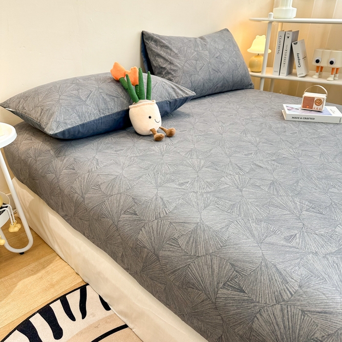 91家纺网 家纺一手货源 找家纺 简宜家居（朝初家纺） 2025新款A版纯棉全棉磨毛单床笠 云影风华