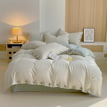 91家纺网 家纺一手货源 找家纺 （总）2025新款全棉自由棉色织系列-四件套