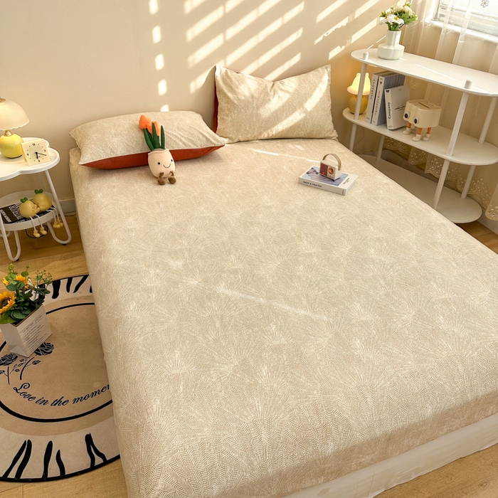 91家纺网 家纺一手货源 找家纺 简宜家居（朝初家纺） 2025新款A版纯棉全棉磨毛单床笠 瑞彩