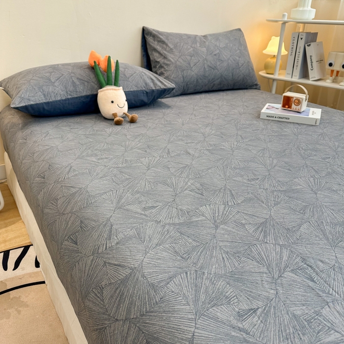 91家纺网 家纺一手货源 找家纺 简宜家居（朝初家纺） 2025新款A版纯棉全棉磨毛单床笠 云影风华