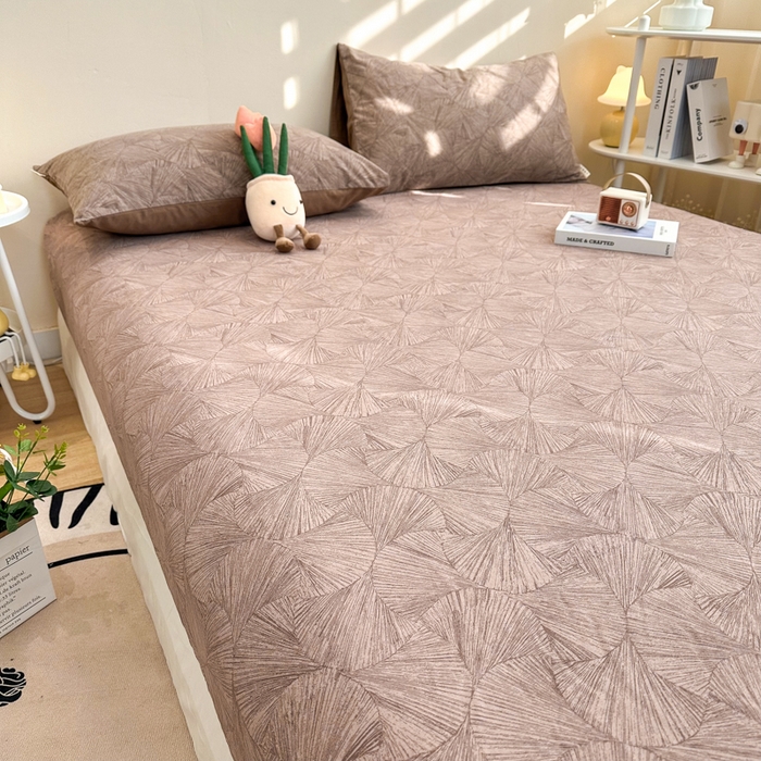 91家纺网 家纺一手货源 找家纺 简宜家居（朝初家纺） 2025新款A版纯棉全棉磨毛单床笠 幽梦一品