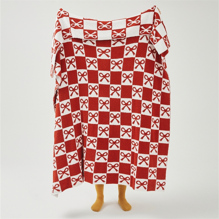 91家纺网 家纺一手货源 找家纺 暖绵绵家纺 2025新款半边绒系列盖毯披肩毯毯子-卓斯（ 最低零售价：161元） 卓斯-红色