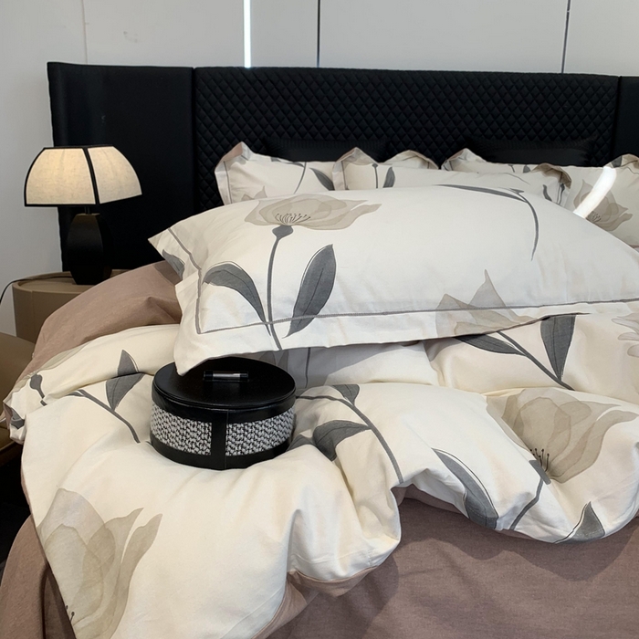 91家纺网 家纺一手货源 找家纺 莱豫家纺 2025新款全棉生态磨毛加厚全棉四件套 花韵倾城