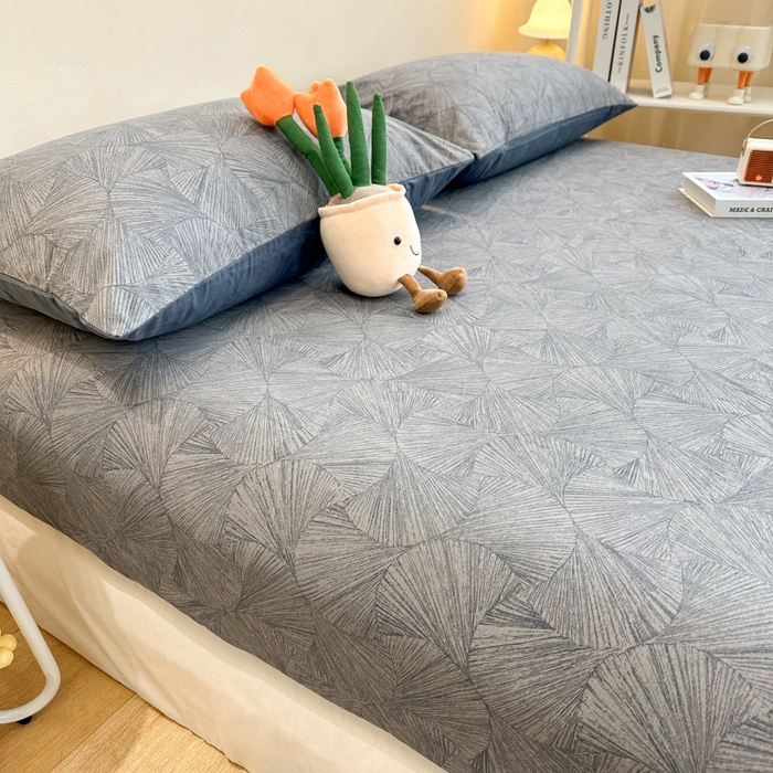 91家纺网 家纺一手货源 找家纺 简宜家居（朝初家纺） 2025新款A版纯棉全棉磨毛单床笠 云影风华