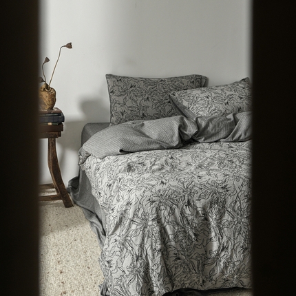 简家居 2025新款60支色织空气棉四件套 桑得