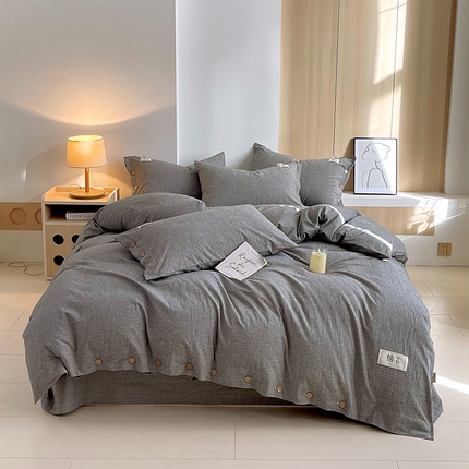 91家纺网 家纺一手货源 找家纺 （总）2025新款全棉自由棉色织系列-四件套