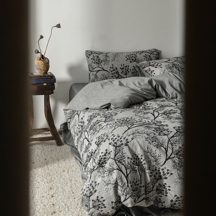 简家居 2025新款60支色织空气棉四件套 卡朋