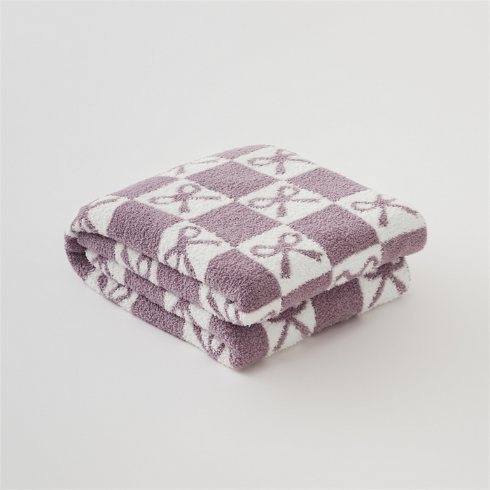 91家纺网 家纺一手货源 找家纺 暖绵绵家纺 2025新款半边绒系列盖毯披肩毯毯子-卓斯（ 最低零售价：161元） 卓斯-紫色