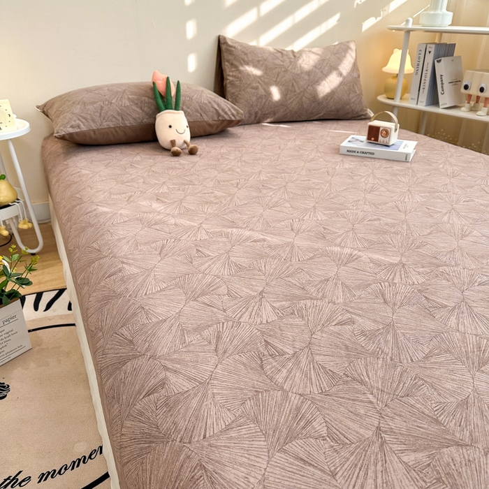 91家纺网 家纺一手货源 找家纺 简宜家居（朝初家纺） 2025新款A版纯棉全棉磨毛单床笠 幽梦一品