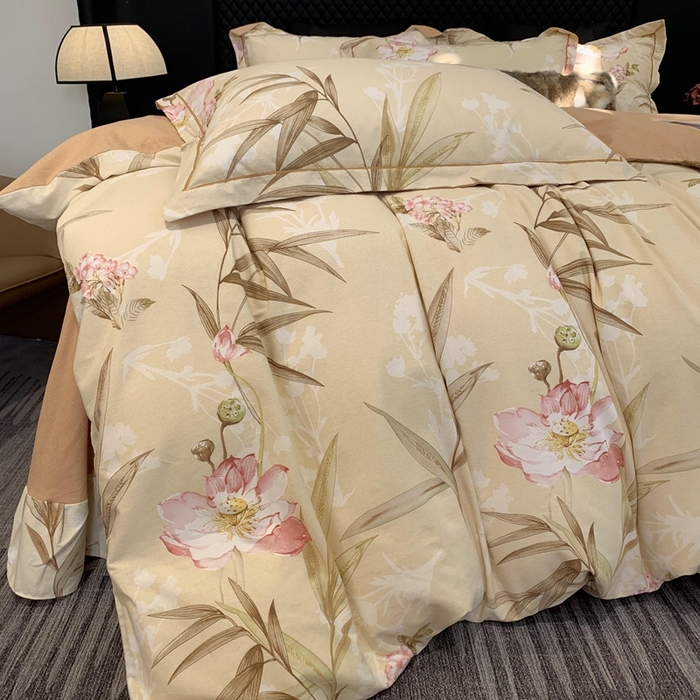 91家纺网 家纺一手货源 找家纺 莱豫家纺 2025新款全棉生态磨毛加厚全棉四件套 梦巴黎