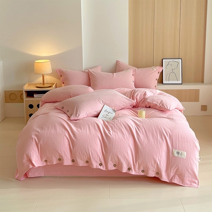 91家纺网 家纺一手货源 找家纺 （总）2025新款全棉自由棉色织系列-四件套