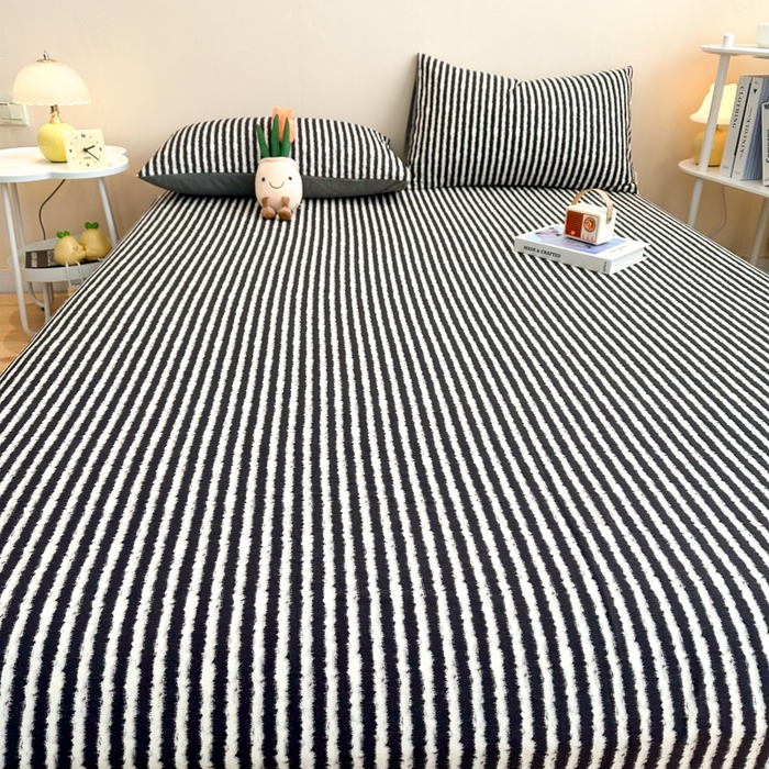 91家纺网 家纺一手货源 找家纺 简宜家居（朝初家纺） 2025新款A版纯棉全棉磨毛单床单 墨羽逸风