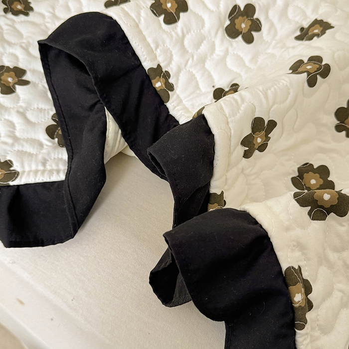 91家纺网 家纺一手货源 找家纺 美梦家纺 2025新款法式赫本风水洗棉床盖四件套系列 赫本风·栗南薇