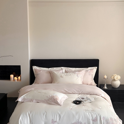 2025新款100支全棉四件套绮梦 白色