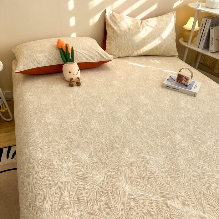 91家纺网 家纺一手货源 找家纺 简宜家居（朝初家纺） 2025新款A版纯棉全棉磨毛单床笠 瑞彩