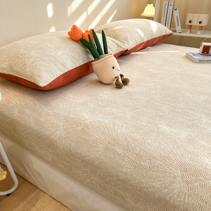 91家纺网 家纺一手货源 找家纺 简宜家居（朝初家纺） 2025新款A版纯棉全棉磨毛单床笠 瑞彩