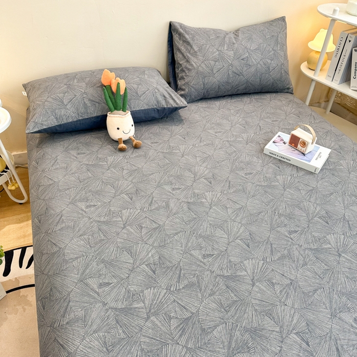 91家纺网 家纺一手货源 找家纺 简宜家居（朝初家纺） 2025新款A版纯棉全棉磨毛单床笠 云影风华