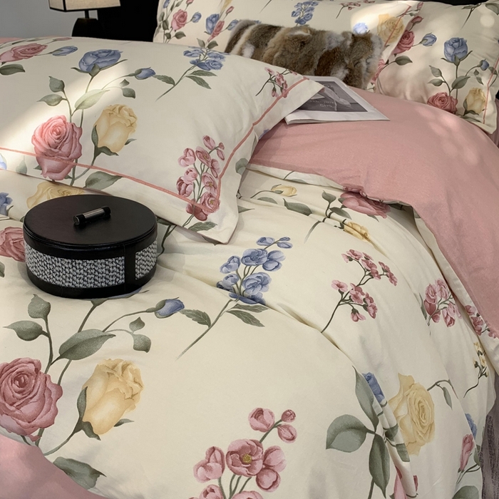 91家纺网 家纺一手货源 找家纺 （总）莱豫家纺 2025新款全棉生态磨毛加厚全棉四件套