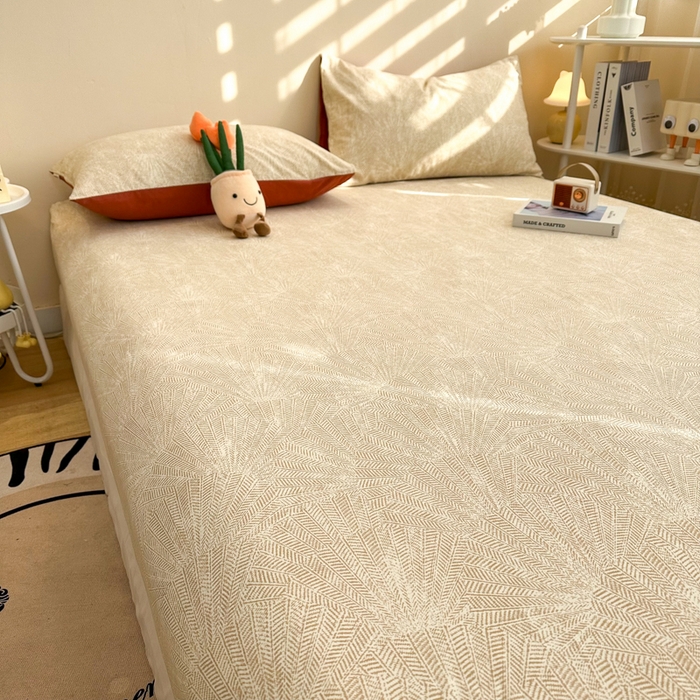 91家纺网 家纺一手货源 找家纺 简宜家居（朝初家纺） 2025新款A版纯棉全棉磨毛单床笠 瑞彩