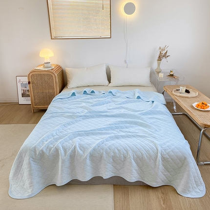 91家纺网 家纺一手货源 找家纺 （总）尺素 2025新款针织棉夏被系列-奶油