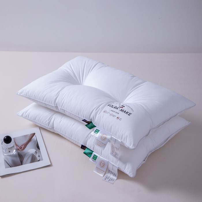 91家纺网 家纺一手货源 找家纺 （总）凌云家纺 2025新款全棉高中低枕60新疆长绒棉立体5星级酒店枕纯棉白色枕
