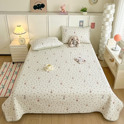 91家纺网 家纺一手货源 找家纺 （总）沐纯家居  2025新款40支双面纯棉印花床盖三件套