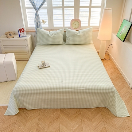 91家纺网 家纺一手货源 找家纺 （总）温眠 2025新款A类全棉色织水洗棉床单